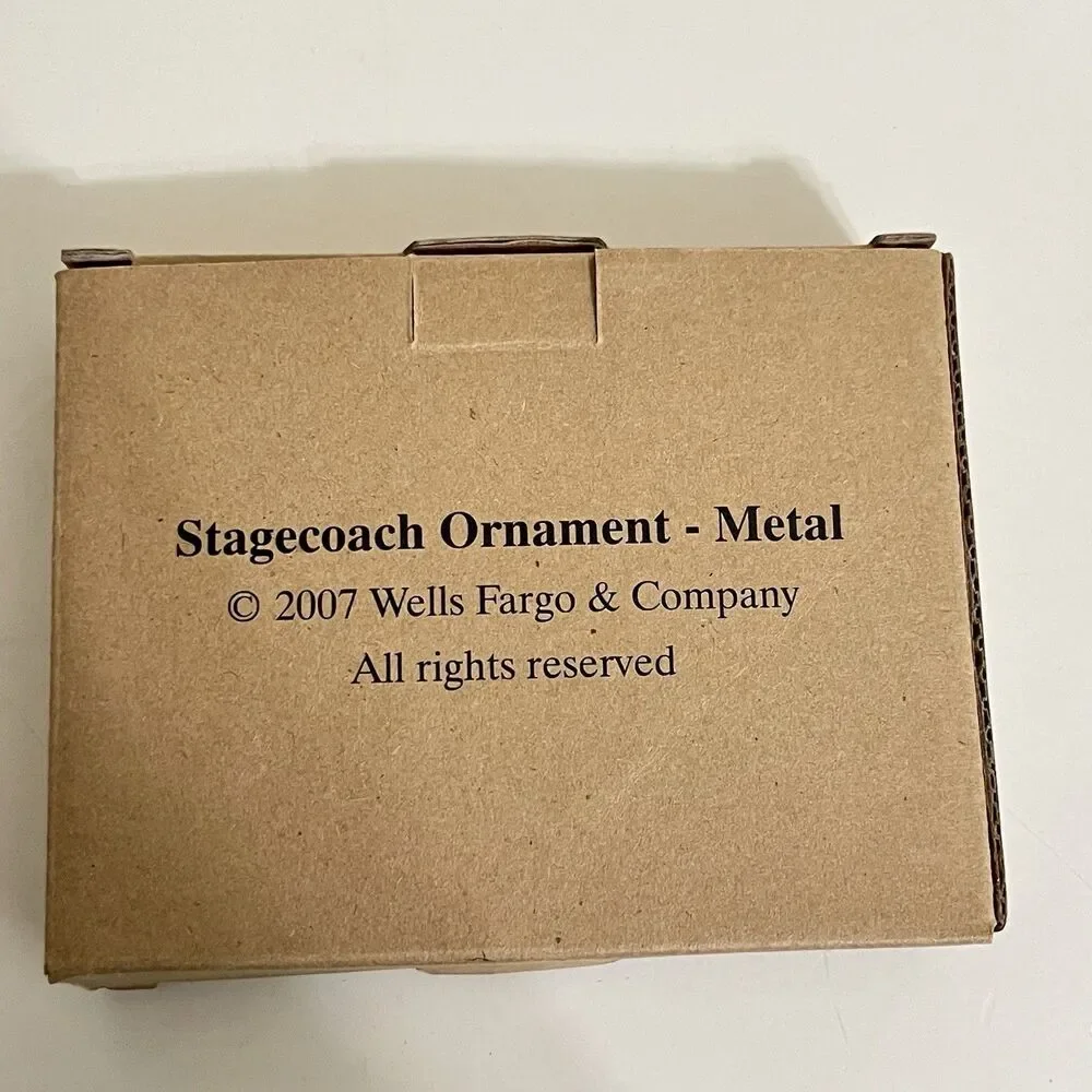 Wells Fargo & Company Stagecoach Ornament - Metal 2007 Christmas Tree Ornament